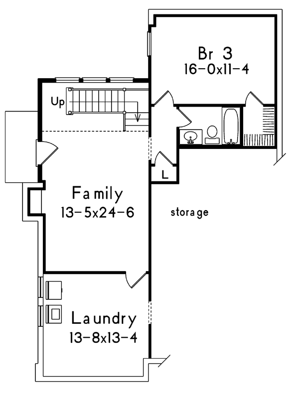 House Plan 87391 Lower Level