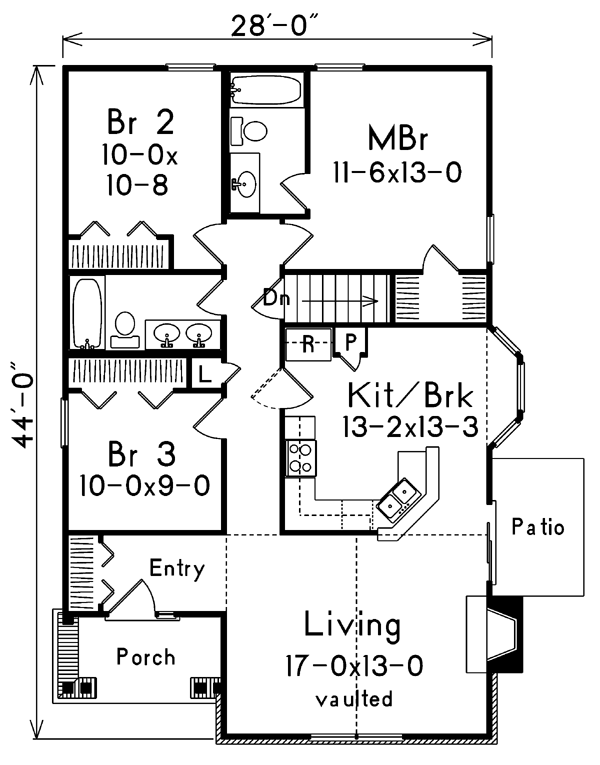 House Plan 87392 Level One