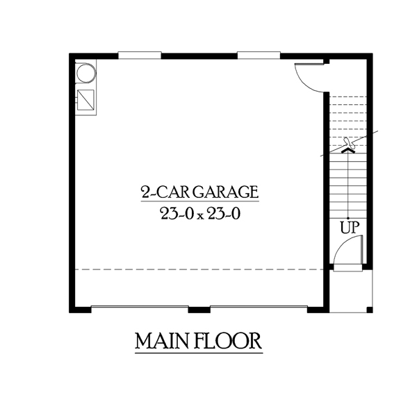 Garage Plan 87403 - 2 Car Garage Apartment Level One