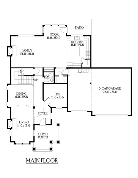 House Plan 87446 Level One