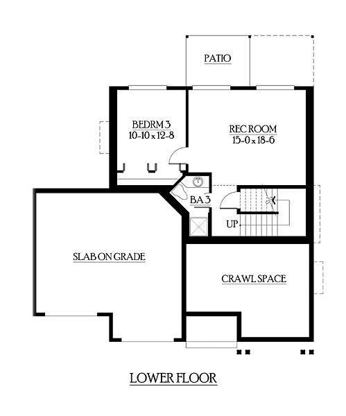House Plan 87501 Lower Level
