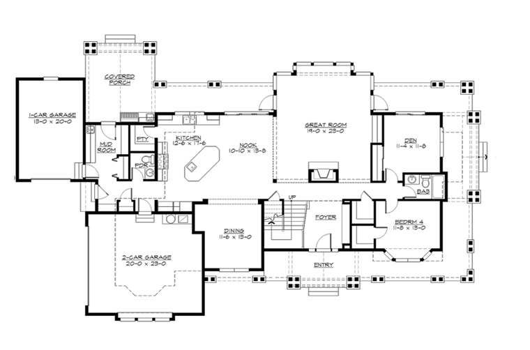 House Plan 87525 Level One