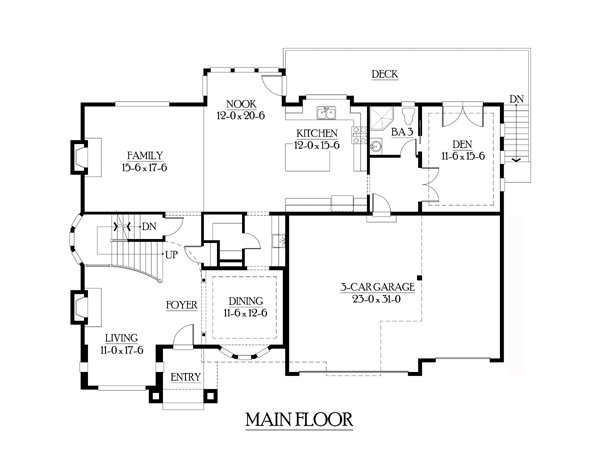 House Plan 87664 Level One