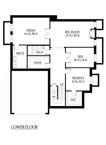 House Plan 87666 Lower Level