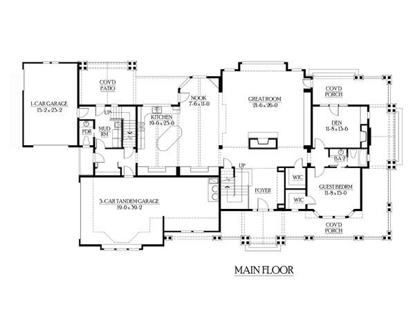 House Plan 87669 Level One