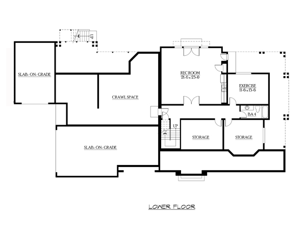 House Plan 87670 Lower Level