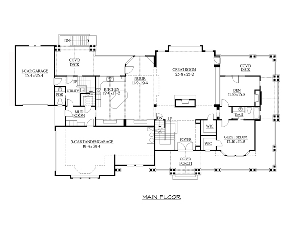House Plan 87670 Level One