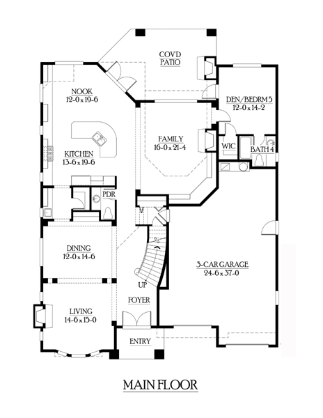 House Plan 87671 Level One