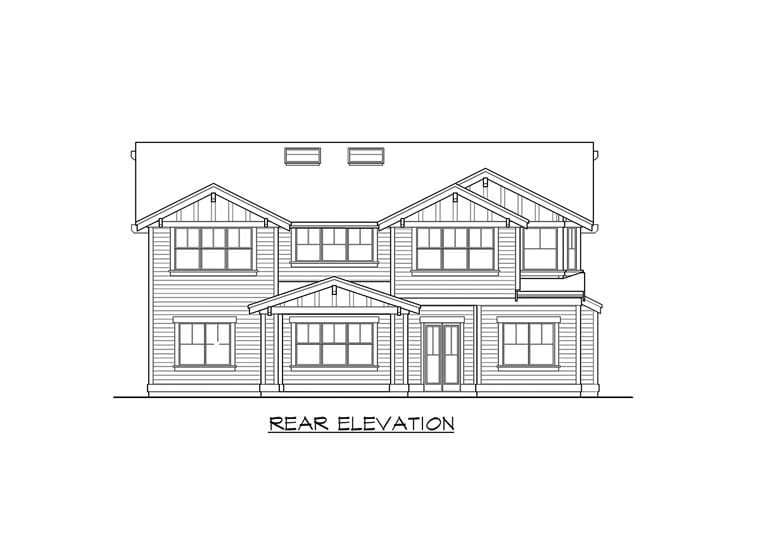 House Plan 87671 Rear Elevation