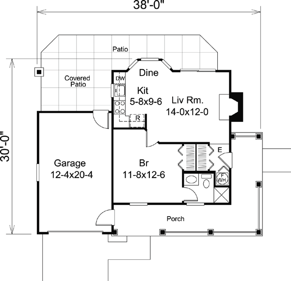 House Plan 87813 Level One