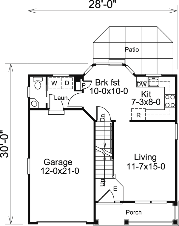 House Plan 87819 Level One