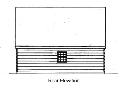 Garage Plan 87823 - 2 Car Garage Rear Elevation