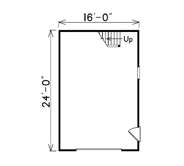 Garage Plan 87865 - 1 Car Garage Level One
