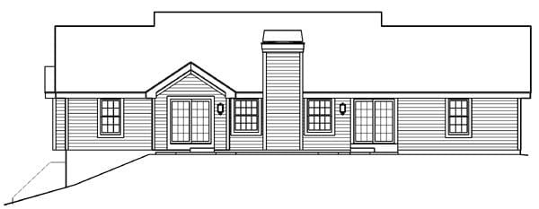House Plan 87872 Rear Elevation