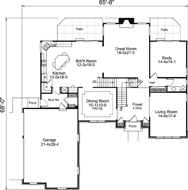 Plan 87890 | Traditional Style with 4 Bed, 4 Bath, 3 Car Garage