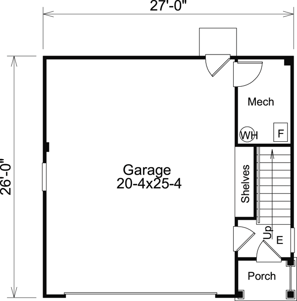 Garage Plan 87891 - 2 Car Garage Apartment Level One