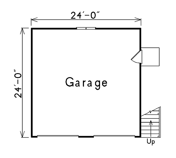 Garage Plan 87893 - 2 Car Garage Apartment Level One