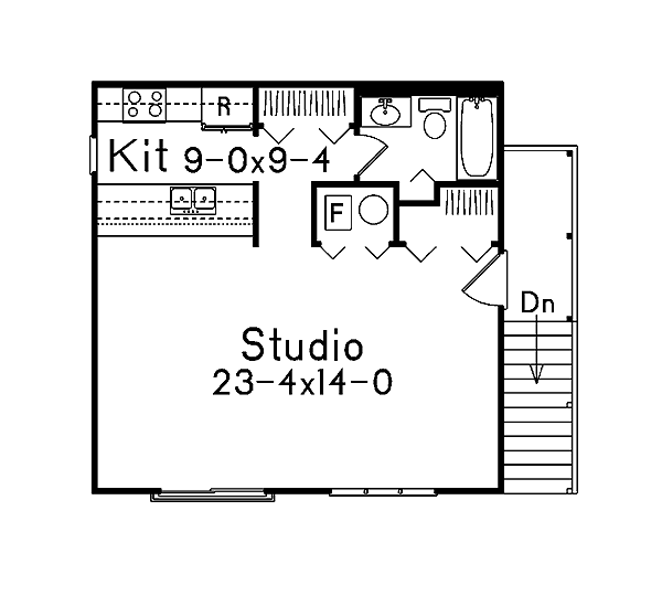 Garage Plan 87893 - 2 Car Garage Apartment Level Two