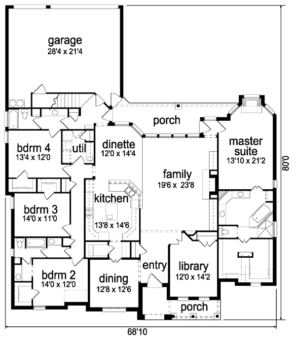 House Plan 87931 Level One