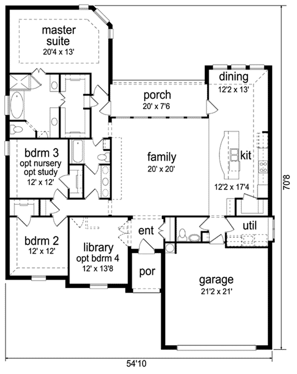 House Plan 87957 Level One