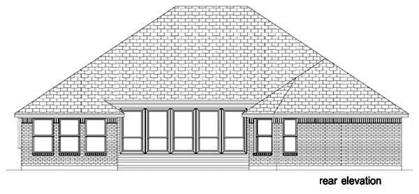 House Plan 87957 Rear Elevation