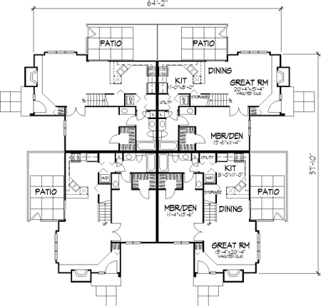 Multi-Family Plan 88406 Level One