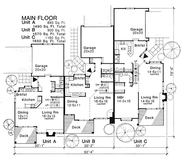 Multi-Family Plan 88409 Level One
