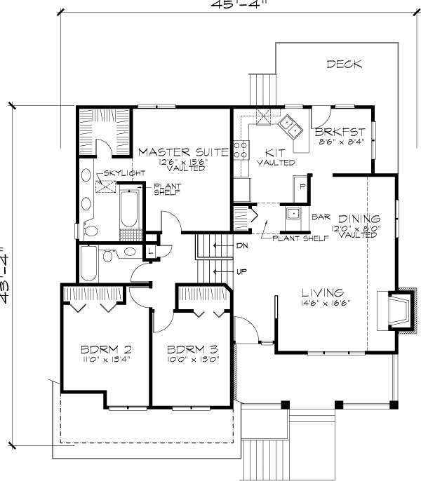 Plan 88447 | Traditional Style with 3 Bed, 3 Bath, 2 Car Garage