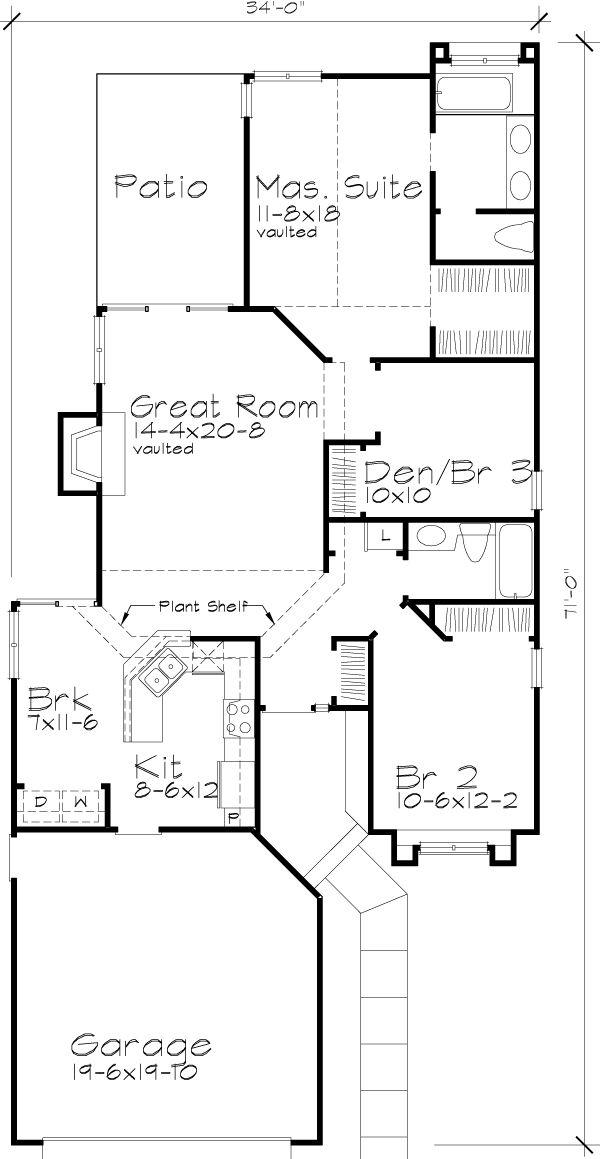 House Plan 88499 Level One