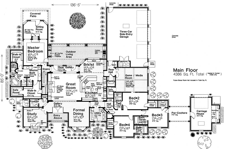 House Plan 89413 Level One