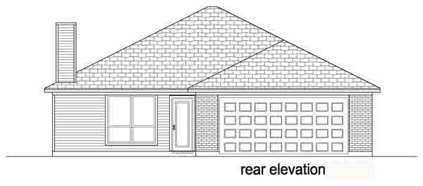 House Plan 89883 Rear Elevation