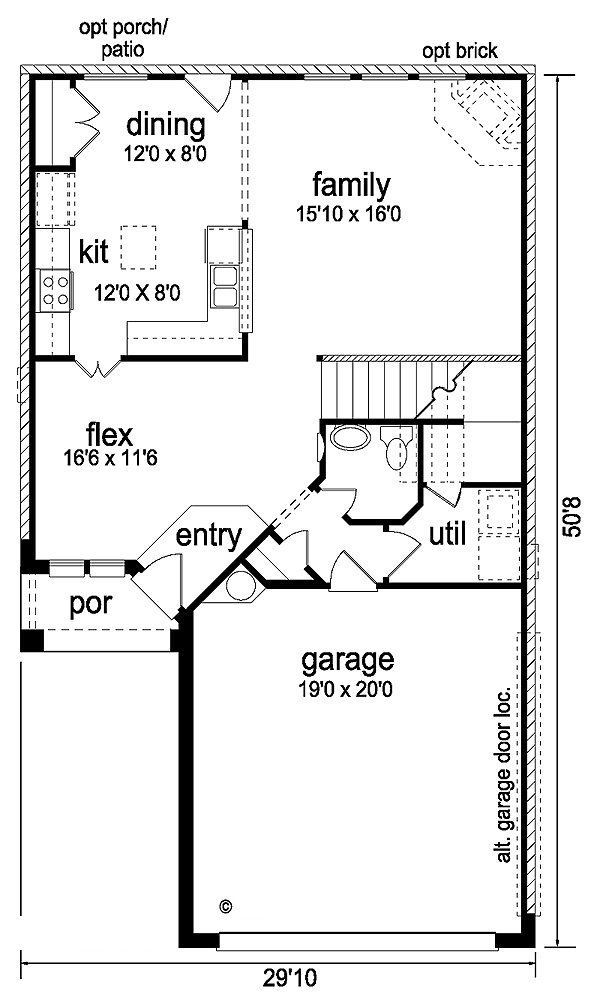 House Plan 89903 Level One