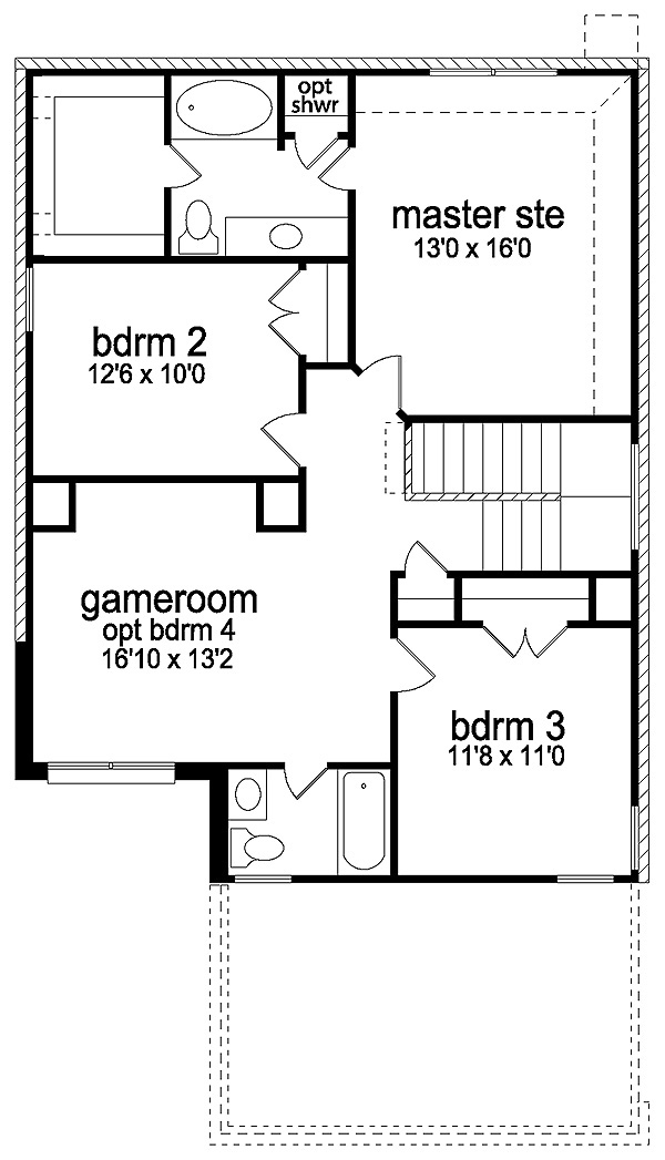 House Plan 89903 Level Two