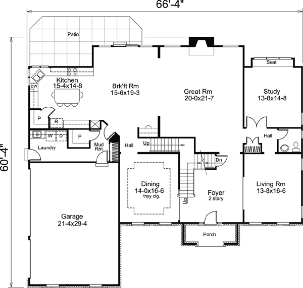 Plan 90198 | Traditional Style with 4 Bed, 5 Bath, 3 Car Garage