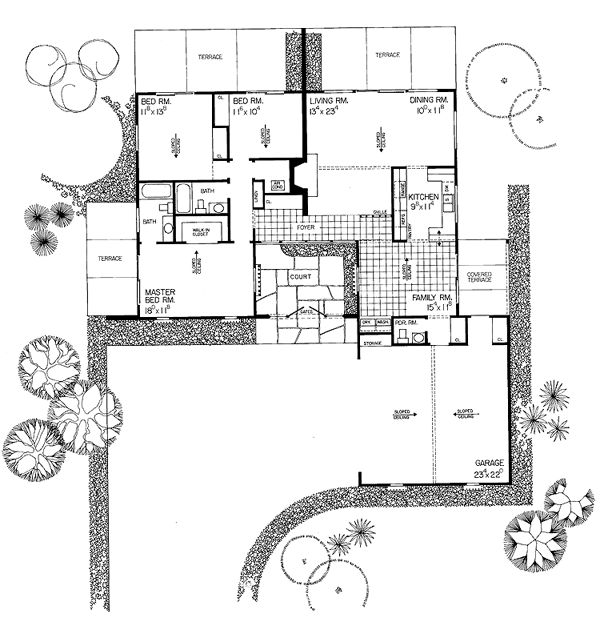House Plan 90222 Level One