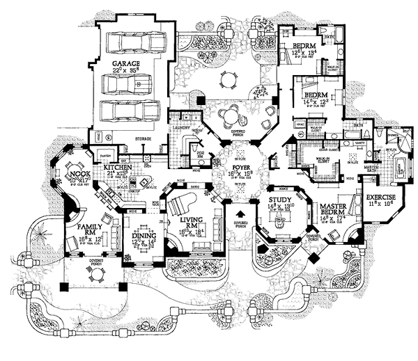 House Plan 90229 Level One