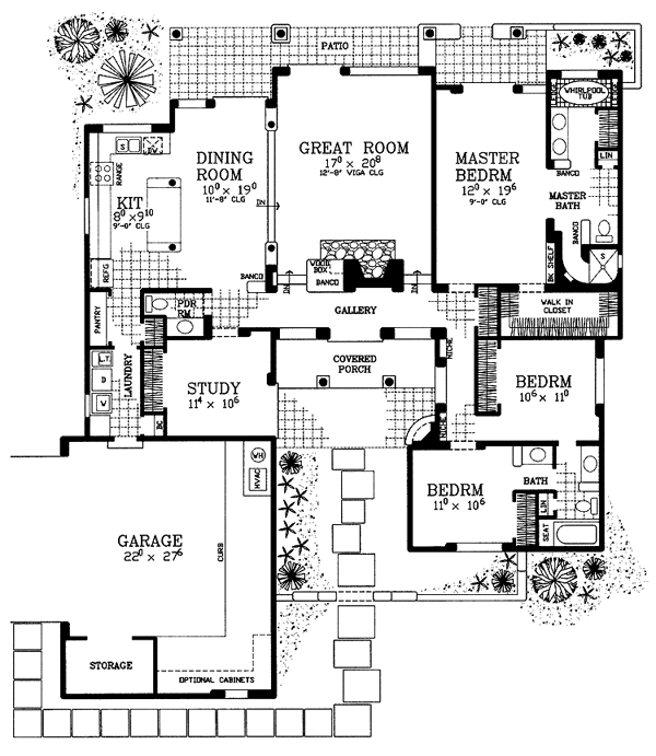 House Plan 90231 Level One