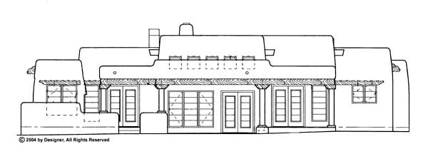 House Plan 90259 Rear Elevation