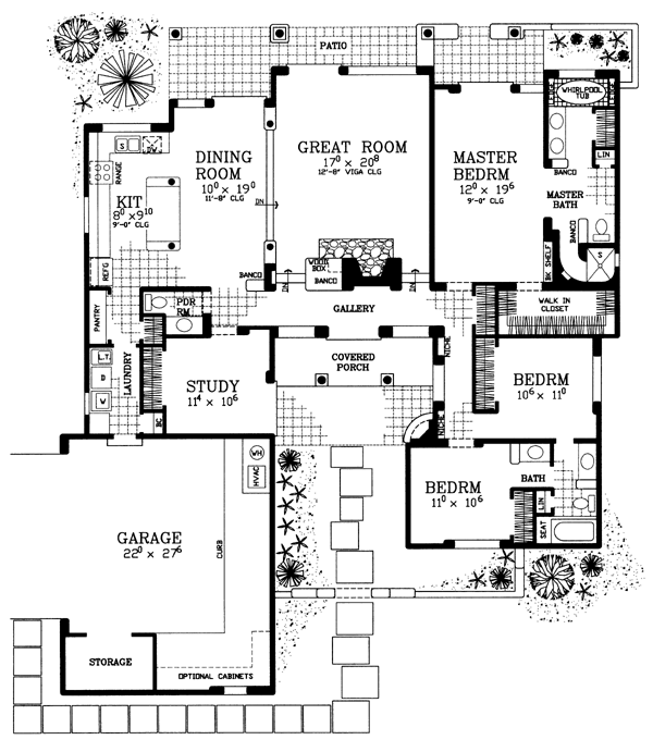 House Plan 90285 Level One