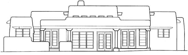 House Plan 90285 Rear Elevation