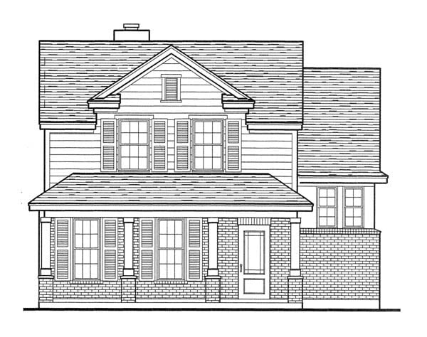 Country Plan with 1925 Sq. Ft., 3 Bedrooms, 3 Bathrooms, 2 Car Garage Picture 3