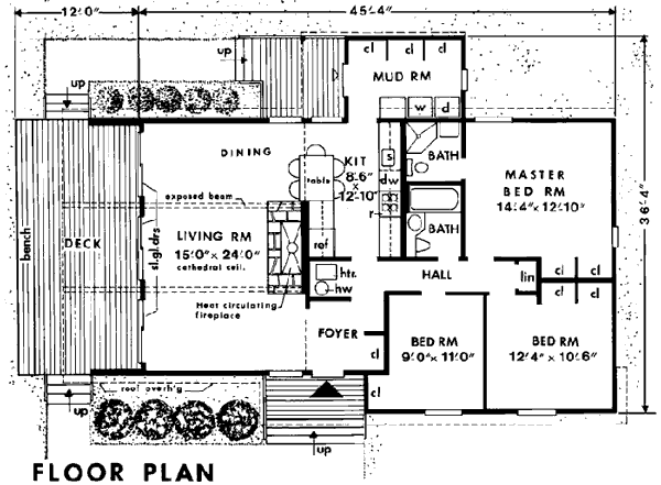 House Plan 90630 Level One