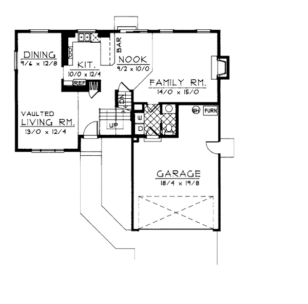 House Plan 90703 Level One