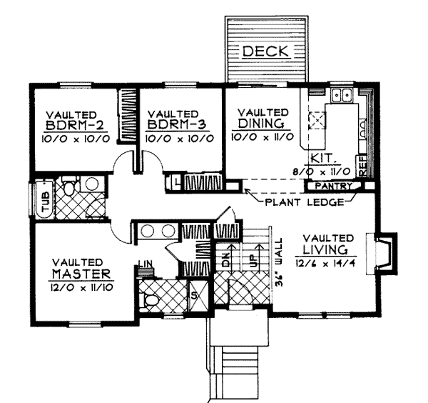 House Plan 90704 Level One