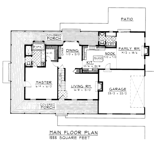House Plan 90709 Level One