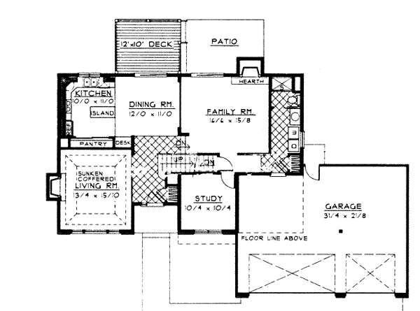 House Plan 90749 Level One