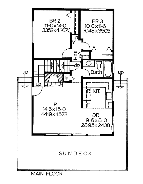 House Plan 90822 Level One