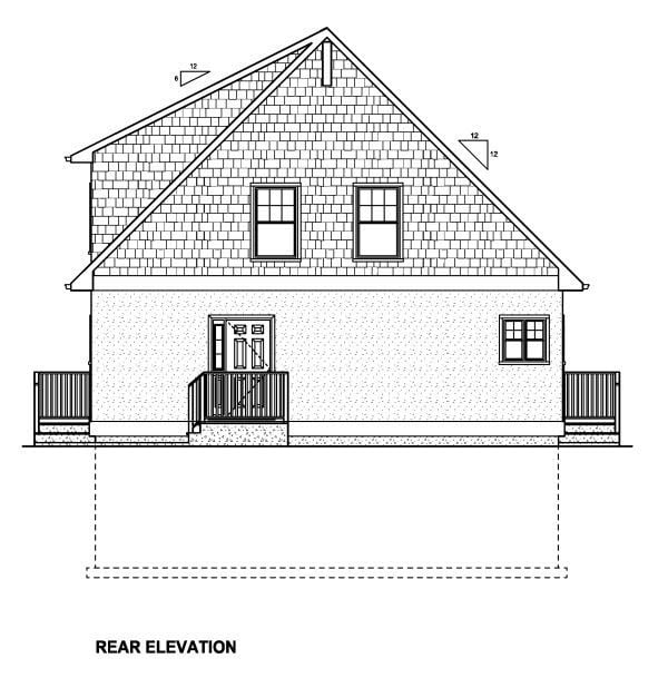 House Plan 90889 Rear Elevation