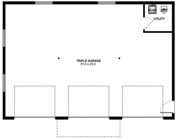 Garage Plan 90941 - 3 Car Garage Apartment Level One