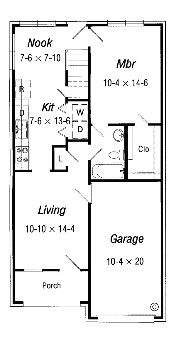 House Plan 91146 Level One
